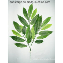 Silk-Screen Loquat Leave Artificial Plant for Home Decoration (32809)